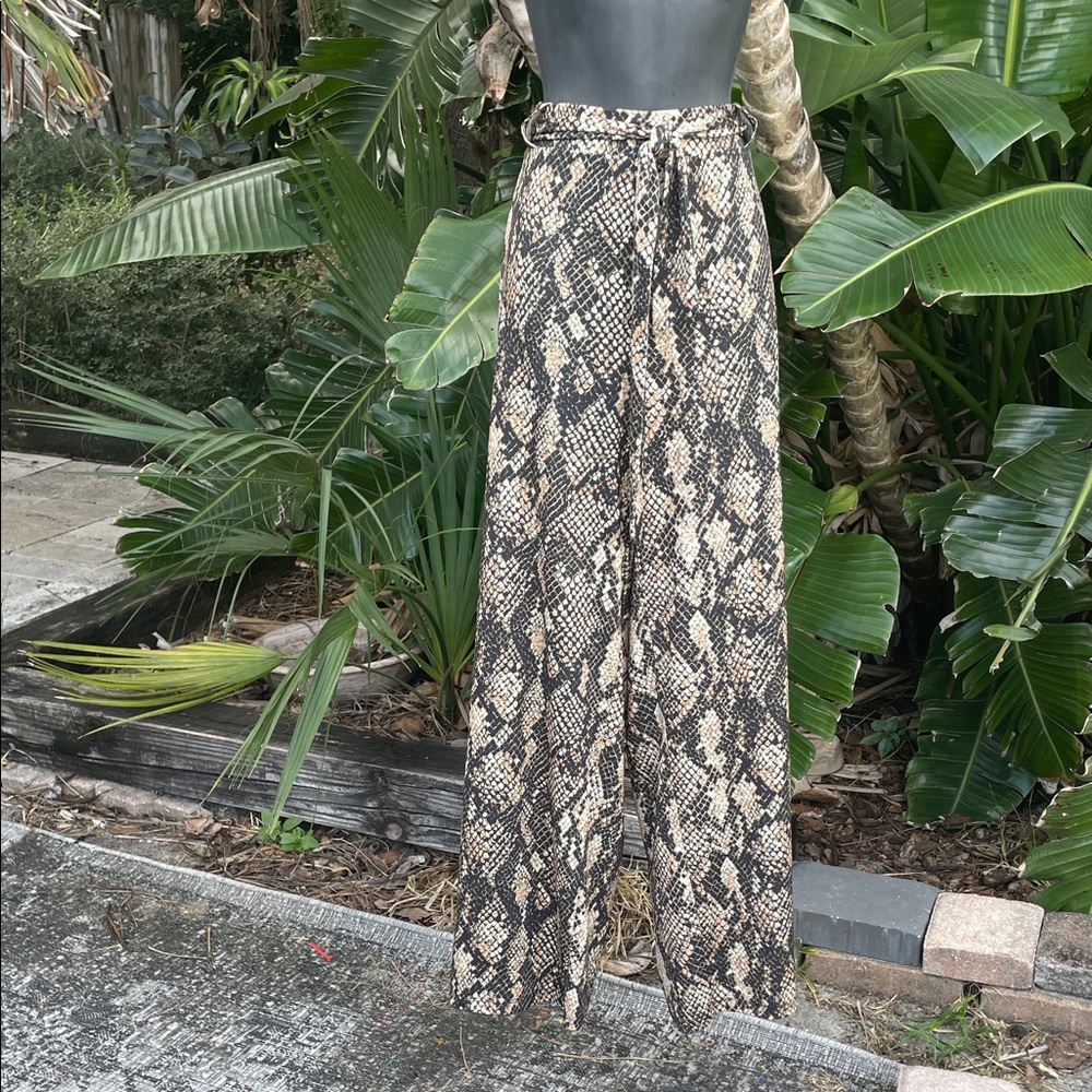 Philosophy, snake print wide leg pants